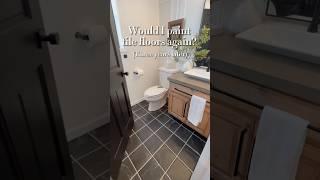 My MOST CONTROVERSIAL project: Painted Tile Floors in my bathroom  #floorpainting #diyfail
