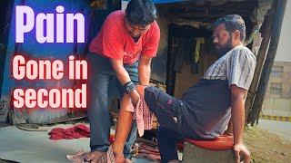 Complete Pain Relief Therapy for Injured Leg - Best Street Side Massage Remedy