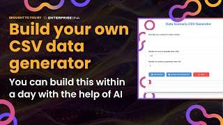 How to build your own CSV data generator without coding