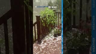 Crazy hail on South Coast of Massachusetts