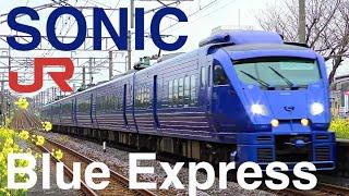 SONIC / Beauty blue express train in JAPAN.