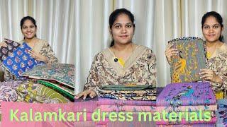 kalamkari dress materials with embroidery dupatta