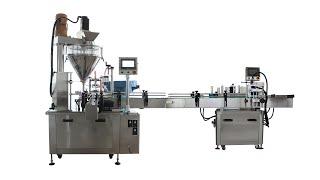 HZPK automatic bottle powder filling capping machine line