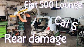 FIAT 500 LOUNGE CAT S REAR DAMAGE COPART SALVAGE REBUILD PART 1