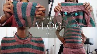 Seeing how much of a new sweater test knit I can knit in a week | Knit Vlog #40