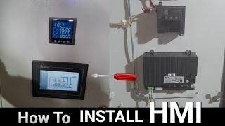 How to install Delta hmi in an automation panel || HMI unboxing