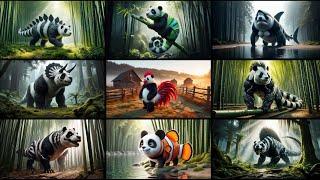 Amazing Animal Fusion Hybrids: Panda Hybrid with Other Animal Species!