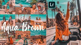 How To Edit Aqua Brown Filter | Free Lightroom Mobile Presets DNG | Aqua Brown Preset Tutorial