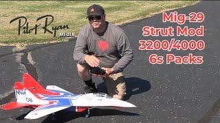 Arrows RC Mig 29 Strut Mod Flight Demo on 3200 6s and 4000 6s Smart Packs