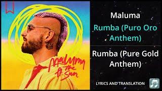 Maluma - Rumba (Puro Oro Anthem) Lyrics English Translation - Dual Lyrics English and Spanish