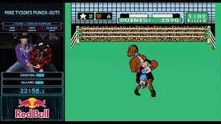 Mike Tyson's Punch-Out - 2 player 1 controller blindfolded speedrun w/ sinister1 @ AGDQ 2020 [23:39]