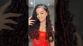 PENTEADO JUNINO#hairstyle #penteados #cachos #saojoao #cacheadas #festajunina #hair #cabelo