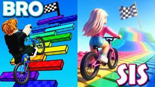 Roblox BIKES is SO COOL!! (Brother vs Sister)