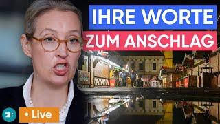 Nach Anschlag in Magdeburg: Alice Weidel äußert sich auf AfD-Kundgebung