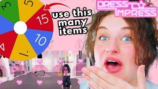 SPIN THE WHEEL FOR NUMBER ITEMS TO USE in Dress To Impress Gaming w/ The Norris Nuts