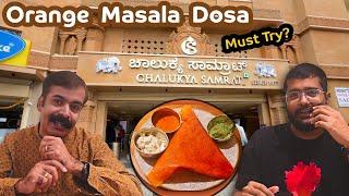 Orange Masala Dosa & Badam Halwa at Chalukya Samrat’s Brand-New Spot! #bangalore