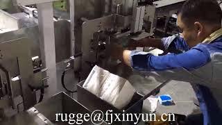 High speed two heads napkin tissue paper plastic bags packing machine