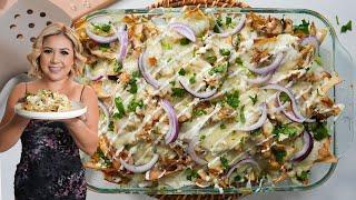 Discover the Simplest BAKED GREEN CHILAQUILES Recipe Ever | Chicken Tortilla Casserole