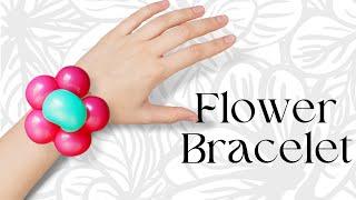 How to Make a Flower Balloon Bracelet for Beginners #flowerballoon #howtomakeflowerballoons