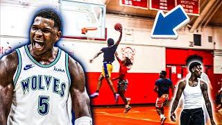 Top Rated Juco Prospect Dunking Like Anthony Edwards At This Private NBA Hoop!