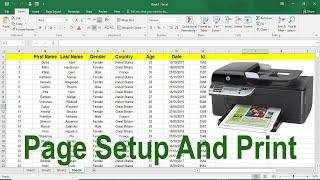 MS Excel Print Page Setup & Print Data Tips | Print Tutorial | Computer Printer Settings