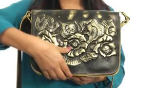 Patricia Nash Metallic Rose Tooled Navano Crossbody SKU:8646209