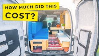 HOW MUCH Did My Van Build COST? | Tiny Camper Van Conversion COST BREAKDOWN