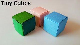 Modular Origami - Paper "Tiny little cute  Cubes (Paneer Cubes)/Building Blocks"- Very easy to make!