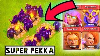 Super Pekka Vs Every Single Super Troop On Coc | Most Satisfying Video |  Clash of clans