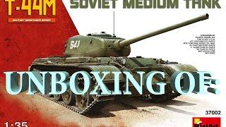 Unboxing of: T-44M MiniArt #37002 Soviet Medium Tank 1/35