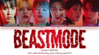 Monsta X (몬스타엑스) - 'BEASTMODE' Lyrics (Color Coded_Han_Rom_Eng)