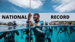 82 METERS NO FINS Freediving British National Record | Dean Chaouche