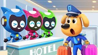 Robot Hotel | Police Chase | Funny Cartoons for Kids | Dr. Antel Cartoon | Sheriff Labrador