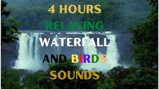 4 Hours - Relaxing - Waterfall - Birds - Sounds | Nature - Sounds | White - Noise