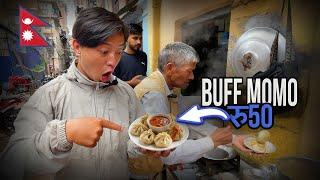 Buff MoMo Rs.50 in Kathmandu || Basantpur food vlog  episode-2 with @JitendraLimbu367