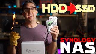 Swapping Hard Drives for SSD in a Synology NAS.