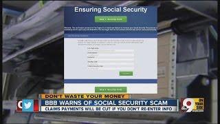 Better Business Bureau warns of a social security scam