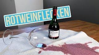 Rotweinflecken entfernen aus Teppich und Kleidung