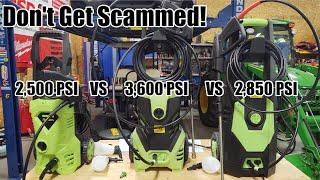 Electric Pressure Washer Testing - Don't Get Scammed Amazon Homdox  Mrliance Tagorine Teande Suyncll