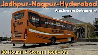 Jodhpur to Hyderabad in Luxurious Ac Sleeper Bus with Washroom  I 38 Hours in a Bus  I