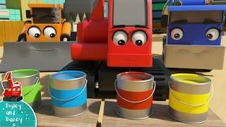 Mixing Colors - Construction Cartoons for Kids | Digley and Dazey