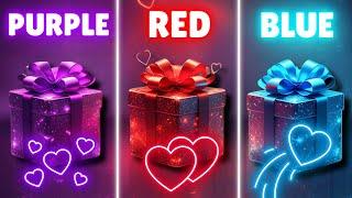 choose your gift boxPurple, Red or Blue || 3 gift box challenge 2 Good vs 1 Bad #giftboxchallenge