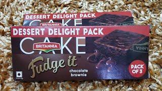 Chocolate Brownie / Britannia Fudge It Chocolate Brownie Cake Dessert Delight Pack #shorts