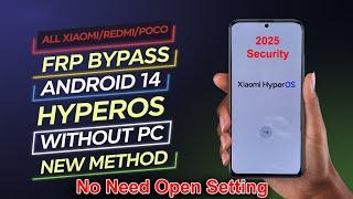 "Update 2025" Xiaomi/Redmi/Poco Android 14 Frp Bypass HyperOs | Gmail Lock Remove Redmi/Poco Phone