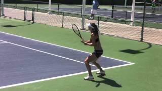 Iveta Benesova - Practice Court at Indian Wells - March 2011