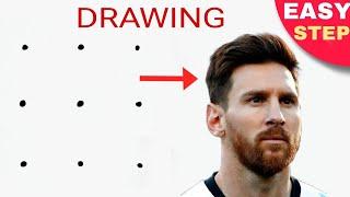 How to draw Lionel Messi Drawing || Easy Steps