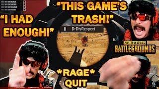 DrDisrespect RAGE QUITS PUBG After 6 Hours of Stream Snipers, Campers & LAG! + Chat Ban!