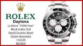 ▶ Rolex Daytona Le Mans "100th Year" Steel Ceramic Bezel & Black Dial 116520 (126529LN) - REVIEW