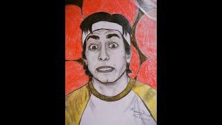 Портрет рисунок Джастин Лонг, my art portrait Justin Long, рисую портрет, brunette man