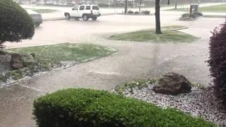 HAIL FALLING AT TXK TODAY OFFFICE